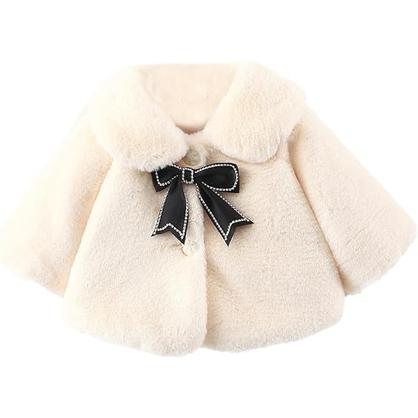 Baby Spring Jacket Toddler Girls Long Sleeve Faux Fur Jacket