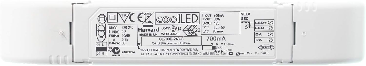 Alimentation LED Driver Harvard CL700S-240-C - Compatible AC/DC - Neuf Emballé
