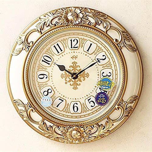 Amazon Com Olqmy Luxury Home Decoration European Retro Home Clock 20 Inch Art Wall Clock Modern Quiet Bell Living Room Ideas Vintage Large Wall Clock D Home Kitchen