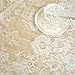 yazi 60x120 inch White Lace Table Runner Spring Summer Classical Wedding Decor, Table Runner Lace Overlay Baby & Birthday Party Rustic Wedding Party Reception Decorations