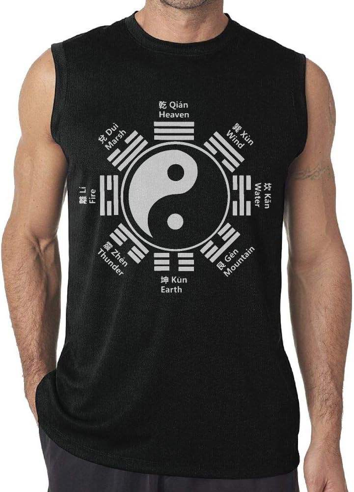 Tai Chi Yin Yang Zen Taoism Men's Sleeveless T Shirts Fitness Vest Gym Tank Top Shirt