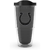 Tervis NFL Indianapolis Colts - Monochrome Made in USA Double Walled Insulated Tumbler Travel Cup Keeps Drinks Cold & Hot, 24oz, Classic
