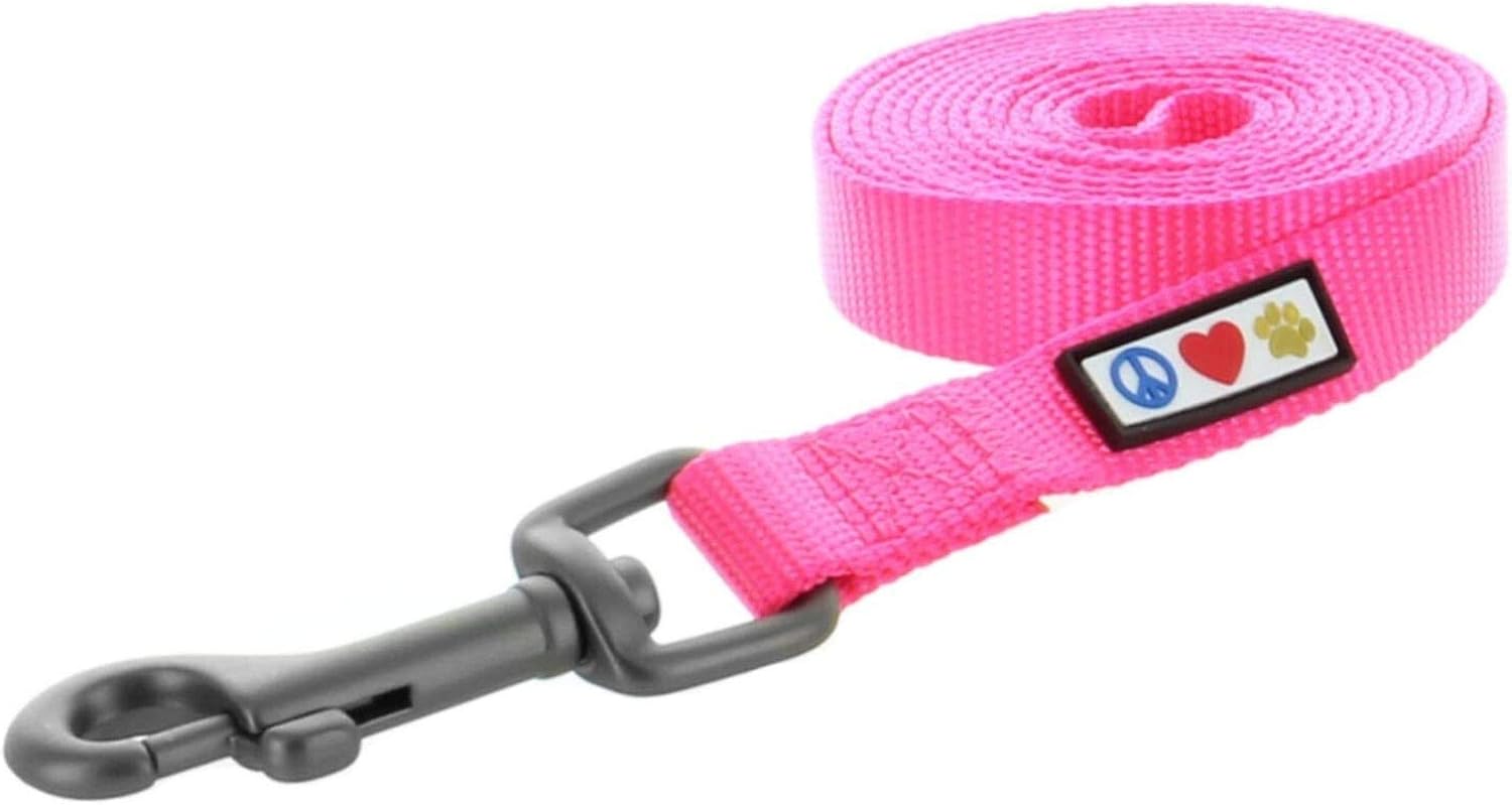 Pawtitas Dog Lead for Small Dogs 1.8m Long, Pink, 6 feet