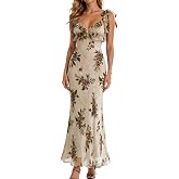 RIHOAS Boho Midi Floral Dress - Elegant Flowy Sundress | Formal-Inspired Outfit for Wedding Guest | Spring Summer Party Dress
