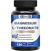 Magnesium L-threonate Supplement 2000mg,Magnesium Threonate with Vitamin C & Vitamin D3,High-Absorption,Max Potency,Support Clarity,Zzz &Immune,Non-GMO & Gluten Free,120 Capsules (Pack of 1)