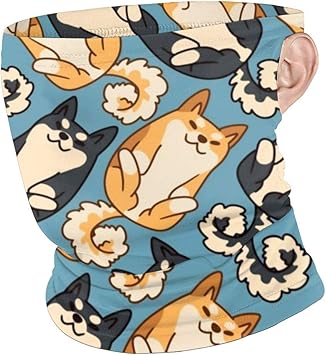 Amazon かわいい 柴犬 柄 ネックガード フェイスマスク 夏用 ランニング フェイスカバー Uvカット バラクラバ ネックカバー ネックウォーマー 耳かけ 日焼け防止 吸汗速乾 通気性 呼吸しやすい スポーツ 男女兼用 Lpyrose ネック フェイスカバー