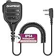 Baofeng Walkie Talkie Handheld Heavy Speaker BF-850 IP54 Waterproof Volume Adjustable Speaker Mic,Shoulder Microphone for BaoFeng UV-5R BF-F8HP UV-S9 Plus BF-888S,Kenwood BTECH Retevis Two Way Radio