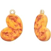 Zicdije Pack of 10 PCS 3D Handmade Enamel Charms Gold Plated Color Assorted Pendants with Jump Ring for DIY Bracelets Jewelry Making Accessories