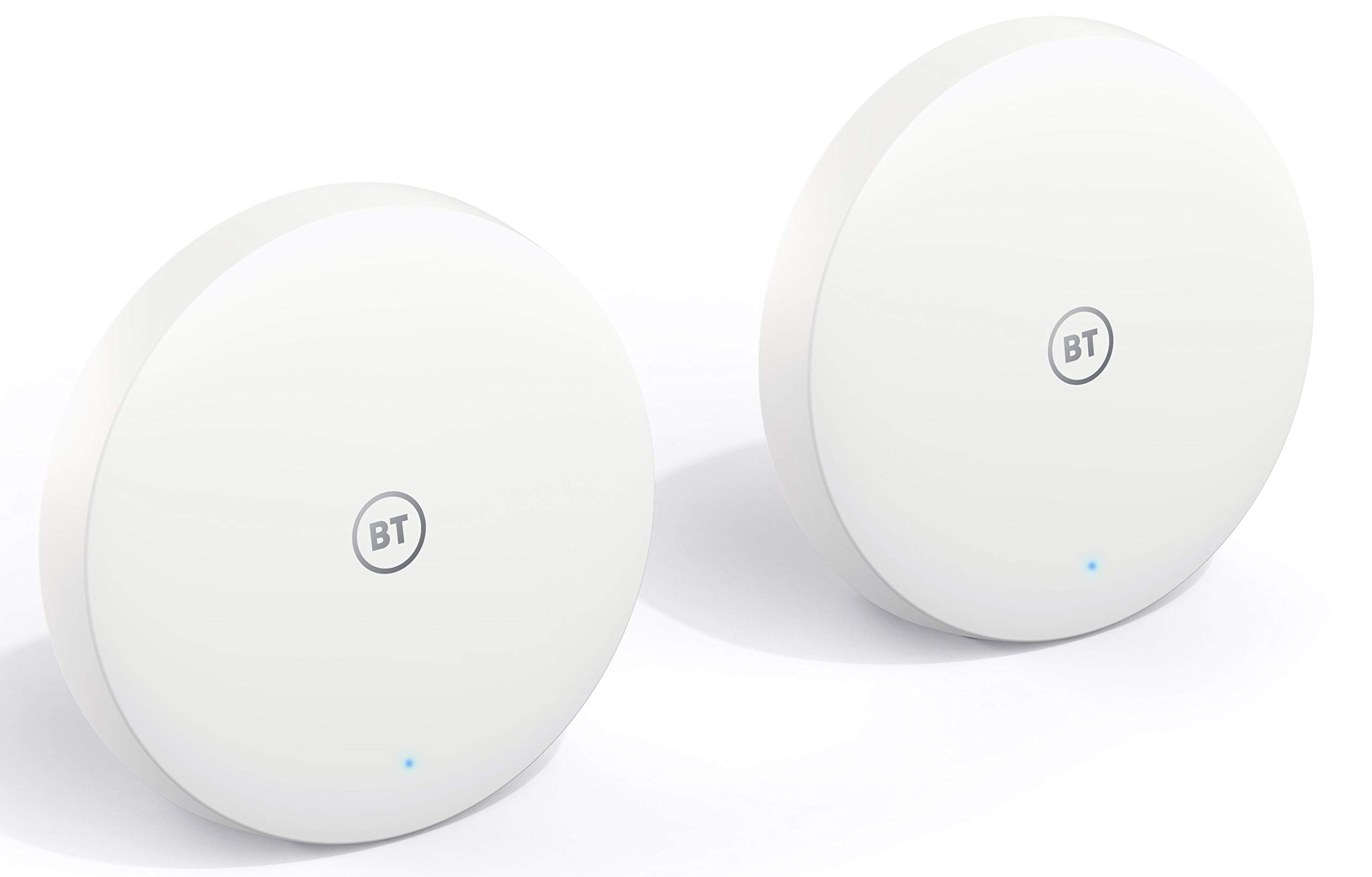 BT Mini Whole Home Wi-Fi, Pack of 2 Discs, Mesh Wi-Fi for Seamless, Speedy (AC1200) Connection, Wi-Fi Everywhere In Small To Medium Homes, App for Complete Control and 3 Year Warranty