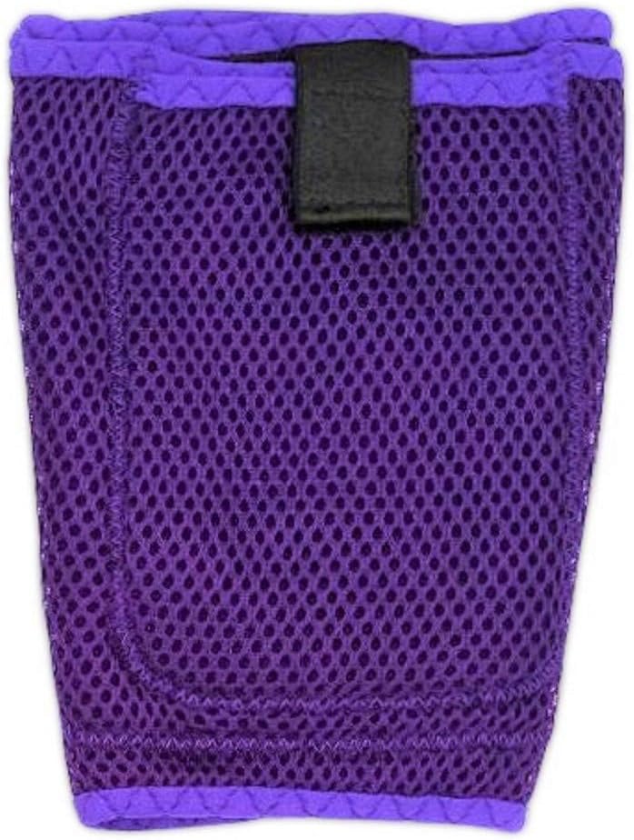 LTG PRO® Concealed Ankle Leg Mesh Wallet Travel Pouch Passport Mobile Purse Bag (S-M, Purple)