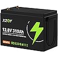 XZNY Compact 12V 300Ah LiFePO4 Lithium Battery (310Ah), Small Size 6000+ Cycles 12V 300Ah Battery, Built-in 200A Low-Temp Protection BMS, Great for RV, Off-Grid, Home Energy Storage, Marine