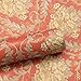 Yifely Yellow Floral Furnitures Surface Decor Paper Self-Adhesive Shelf Drawer Liner Red Countertop Sticker 17.7 Inch by 9.8 Feet