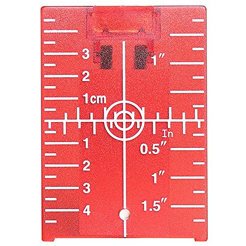 Huepar TP01R-Magnetic Floor Laser Target Plate Card with Stand for Red ...