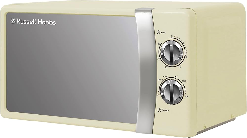 Russell Hobbs RHMM701C 17L 700W Cream Microwave 5 Power Levels Defrost