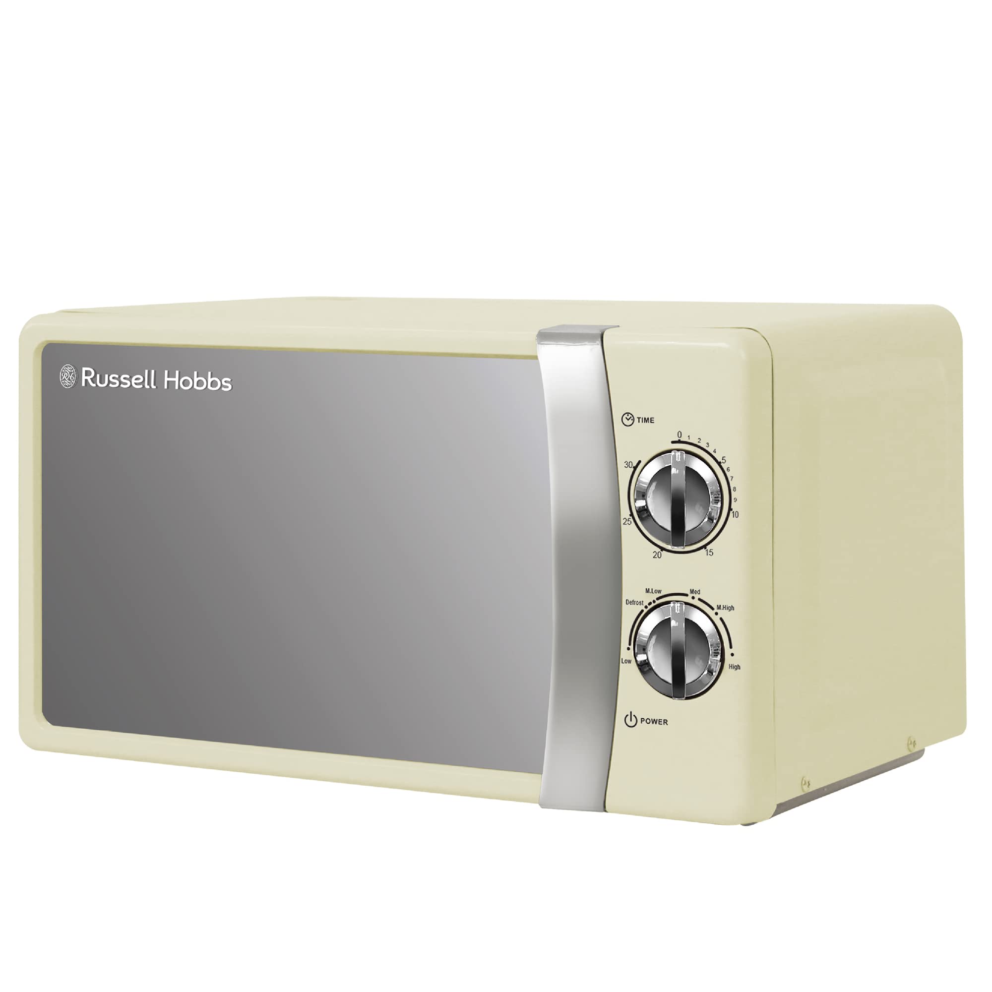 Russell Hobbs RHMM701C 17L 700w Cream Solo Manual Microwave with 5 Power Levels, Ringer & Timer, Defrost Setting, Easy Clean
