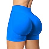 POWERASIA 4.5" Workout Impact Shorts Hidden Scrunch Butt Lifting Gym Booty Biker Shorts for Women Tummy Control