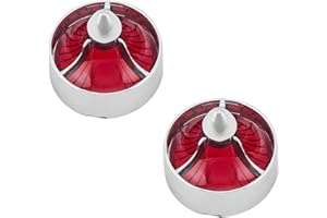 BOSYCY Motorcycle Turn Signals' Lens Caps 2 Pack Turbo Red Lenses, Rear Tail Light Lens Covers Universal Harley Softail Street Road Glide Sporsters Accessories-Snap Replacement