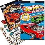 Hot Wheels Stickers and Cars Tattoos Party Favor Pack (575 Stickers & 50 Temporary Tattoos)
