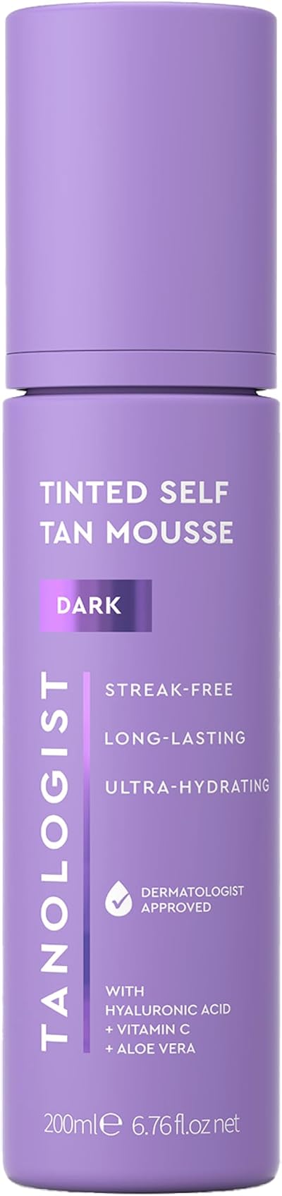 Tanologist Tinted Self-Tanning Mousse Dark 200ml - Hydration & Color
