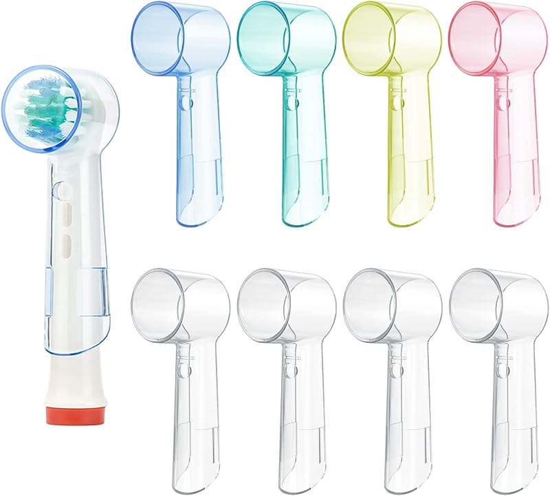 LOPHE Portable Toothbrush Head Covers, 8 Pcs Dustproof Protectors