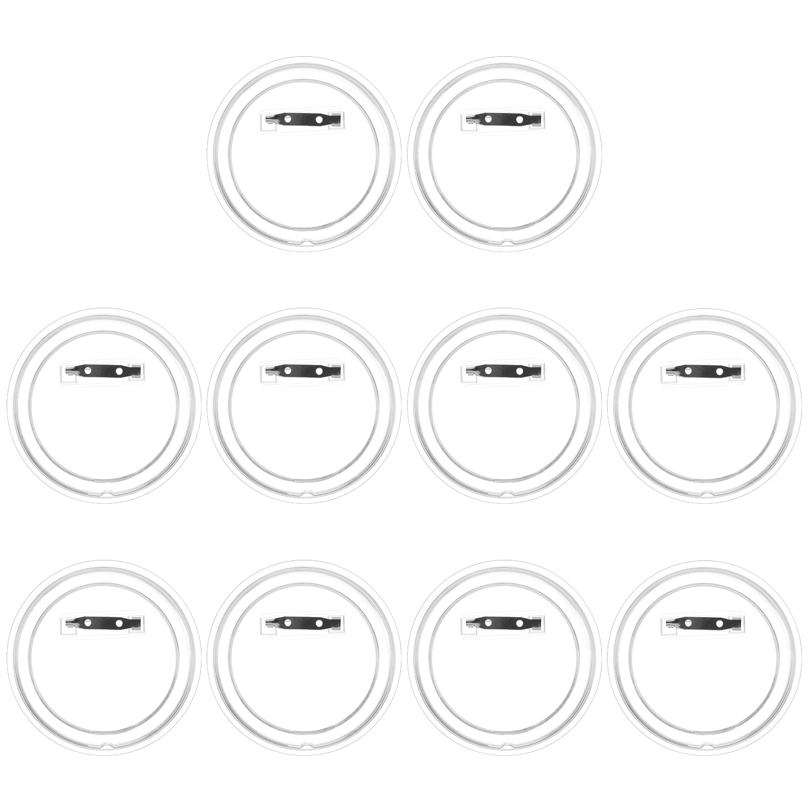 Photo 1 of 10 PCS Acrylic Buttons 3 Inch Pins Badges Clear, DIY Button Pins, Blank Button Pins, Make Your Own Buttons Badge Maker DIY Crafts, Acrylic Button Pins Buttons Badges Kit for DIY Crafts Supplies