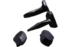 OLD NAIL SOURCE (50) 5/8" Steel Decorative Wrought Head Nails with Black Oxide Finish. (Small, Black)