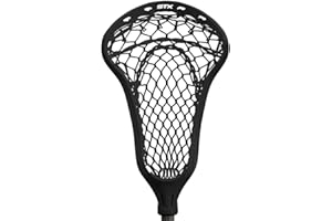 STX Lacrosse Exult 400 Girls Complete Stick with Crux Mesh Pro Pocket, Black (Exult 403)