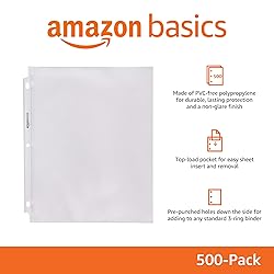 Amazon Basics Non-Glare Sheet Protector for