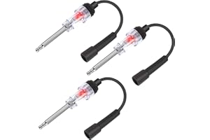 FRIENDA Inline Spark Plug Tester Engine Straight Boot Ignition Tester Light Lawnmower Checker Armature Diagnostic Detector for Automotive Car Internal External Engine(3 Pieces)