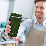 Aolieh Travel Mug 510 ml Insulated Stainless Steel with Lid Green view 7