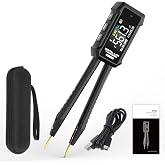 LINXINO DM103 LCR Meter Tweezer, 0.5% High Accuracy Digital SMD Tester for Inductance Capacitance Resistance, 10KHz Adjustable Frequency with Calibration