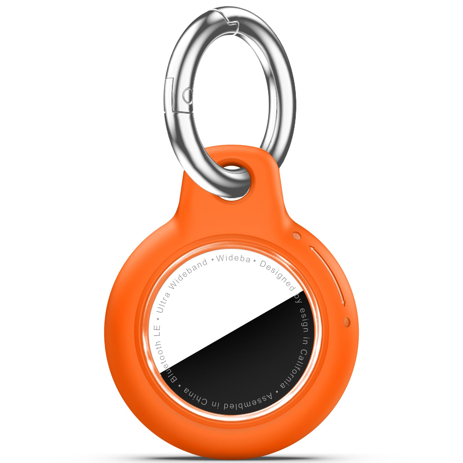 Photo 1 of Wowwat Upgrade Waterproof Airtags Holder with Apple Airtags Keychain, Hard PC Air Tag Case, Anti-Scratch & Shock Air tag Holder,Men's Women's Keyrings & Keychains, for Dog,Car Key,Luggage-Orange