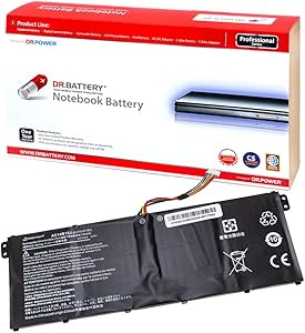 DR. BATTERY AC14B18J Battery Compatible with Acer Chromebook 11 CB3-111 13 CB5-311 Aspire ES 15 ES1-571 ES1-131 ES1-331 ES1-520 ES1-531 ES1-731 AC14B13J [11.4V/2200mAh/25Wh]