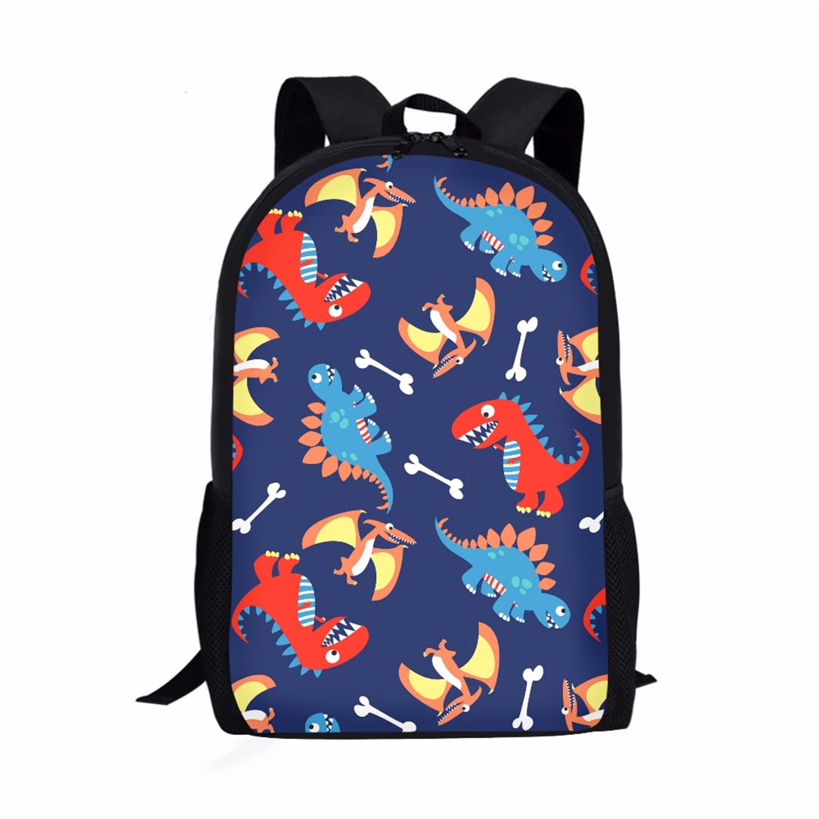 BYCHECAR Cartoon Dinosaur Backpacks for Boys Preschool Kids School Bags,Cute Girls Backoack 17 inch Bookbag Large Capacity Children Outdoor Daypack Rucksack — image 1