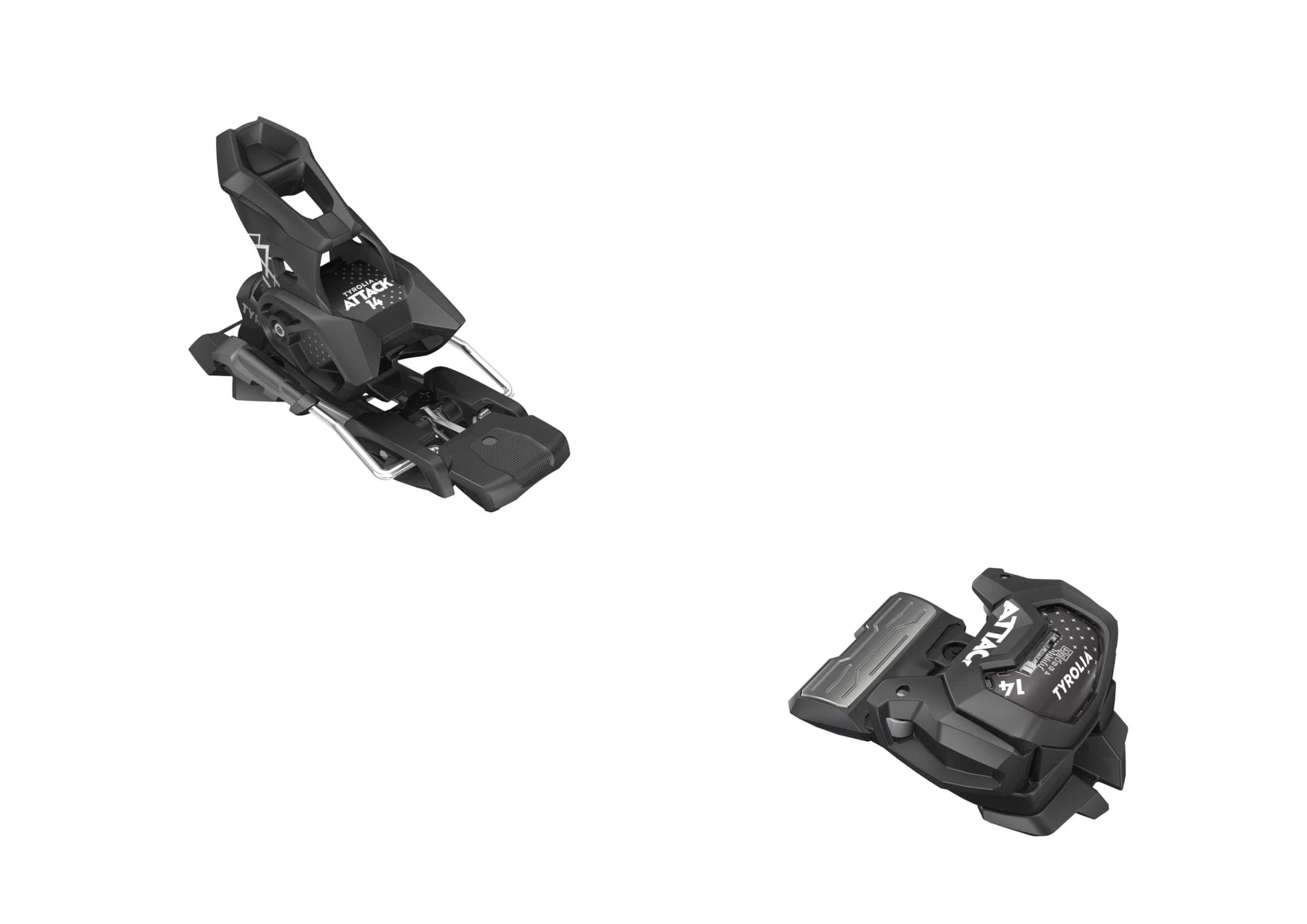 Photo 1 of Tyrolia Attack 14 GripWalk Alpine Ski Bindings (Solid Black, 85mm)