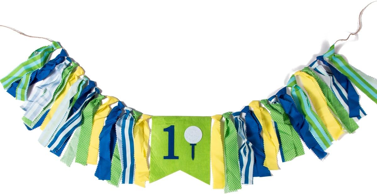 Sepweed Highchair Banner First Birthday Decorations Banner Party Supplies Green Blue Yellow Baby Boy Banner