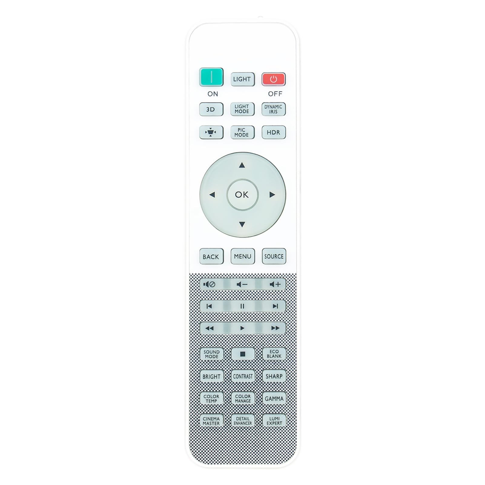 VINABTY Replacement Remote Control Compatible with BenQ Projector W1090 TH683 W1070+ W2000 W2000+ W1110 HT1075 HT1085ST HT2150ST HT2050 MH684 TH670 W1075 W1080ST+ W1120 W3000 HT2550 TK800M W1700