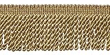 10 Yard Value Pack of Two Tone Gold 2.5 Inch Bullion Fringe Trim, Style# EF25 Color: 8534 (30 Ft / 9.5 Meters)