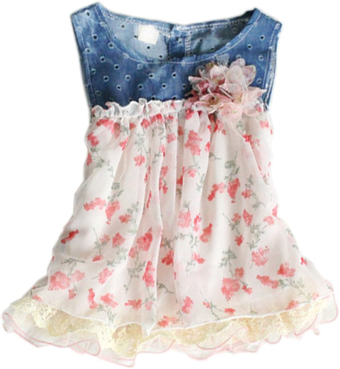 denim flower girl dress