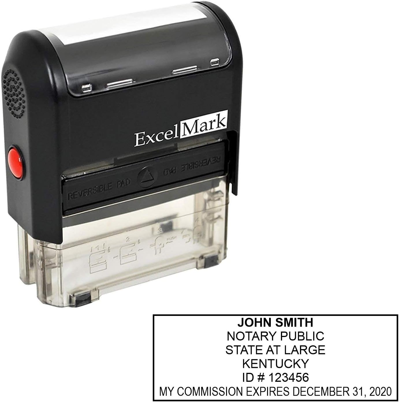 Amazon Com Excelmark Self Inking Notary Stamp Kentucky Business Stamps Office Products
