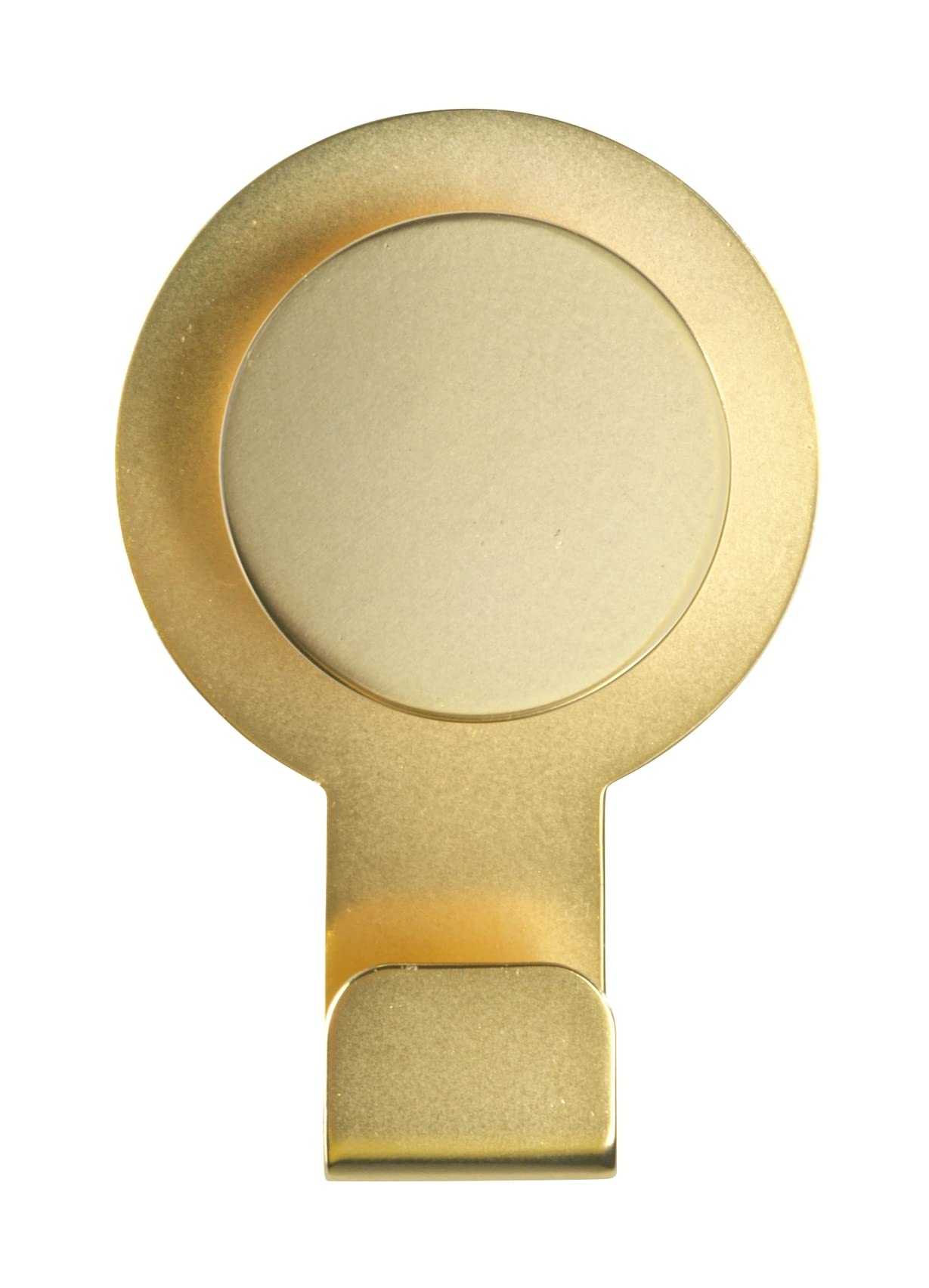 WENKO Blandas Wall Hook Matte Gold - Adhesive Hooks No Drilling Required Towel Holder Stainless Steel 5 x 7.5 x 2.5 cm Gold