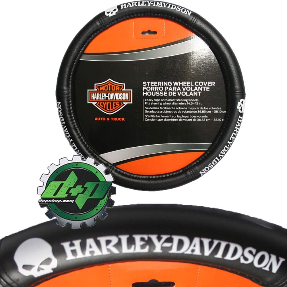 Diesel Power Plus Harley Davidson Rubber Willie G Steering Wheel Cover Leather Grip Motorcycle HD