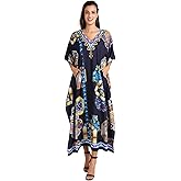 Miss Lavish London Kaftan for Women Dress Summer Swimsuit Cover Up, Plus Size Kaftan, Cruise & Caribbean Vacation Coverup
