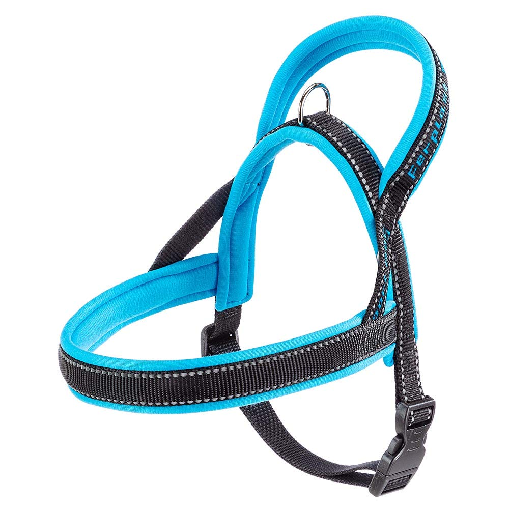 Ferplast Dog Harness SPORT DOG, Small Dog Harness, Norvegian Type Harness for Dogs, Perfect Fitting, Soft padding, Reflective Nylon, Pet Name Tag, Blue — image 1