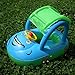 YOUDirect® Cartoon Car Swim Float Seat Boat Pool Ring Seat with Sunshade & Canopy for Kids Baby Child Toddler Infant - Blue