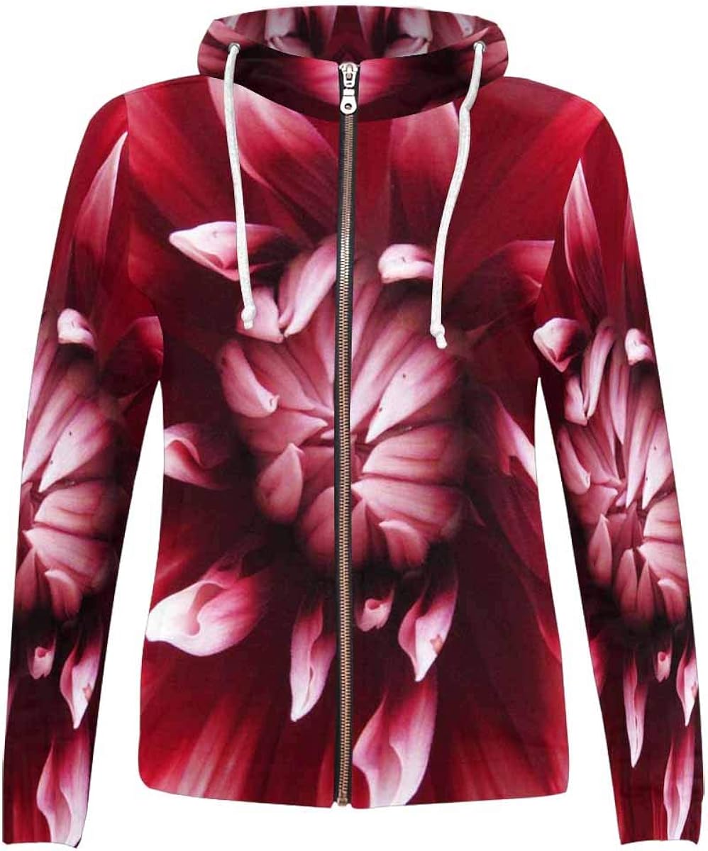 Shop Online Today Interestprint Women S Casual Zip Up Hoodie Long Sleeve Hoodie With Zipper Flower With Burgundy Veins Xs At Women S Clothing Store Save 60 Discount And Fast Shipping Worldwide Www Angryowl In