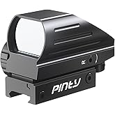 Pinty 4 Reticles Red & Green Dot Reflex Sight Rifle Scope Ar15 Holographic Sights, Elevation & Windage Control, Switch and St