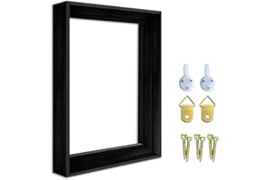 TEXAS ART Floater Frame for Finished Canvas 1.25" Depth Custom Floater Frame Kit for Stretched Canvas Picture Oil Paintings Artwork Canvas Floating Frame Wall Art Decor Finished Canvas 18"x24"