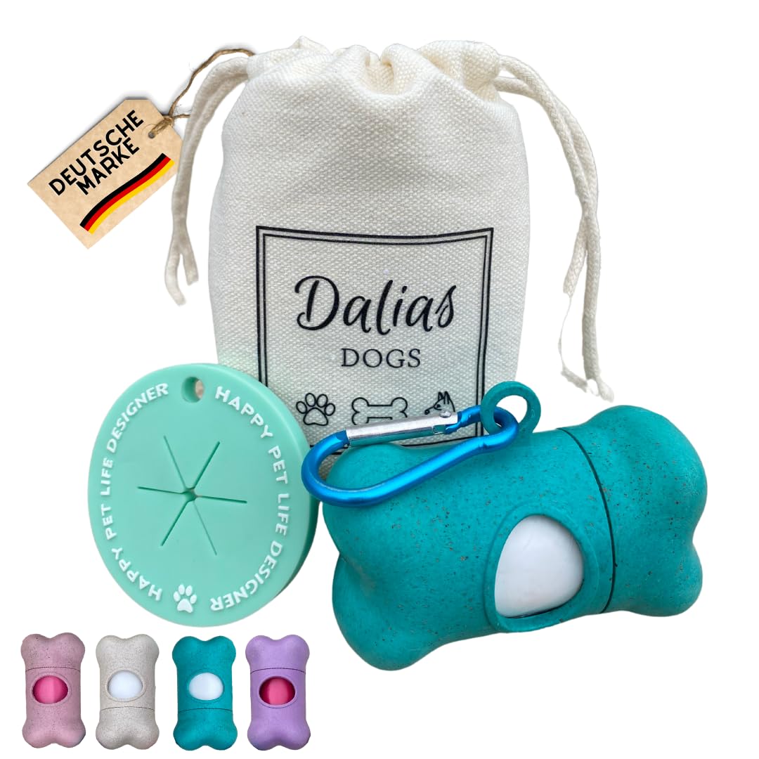 Dog waste bag dispenser with holder made of wheatgrass organic/holder/biodegradable/with organic waste bag, dog waste bag dispenser, bone