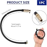 tinshow 2-in-1 Schrader Presta Valve Adapter 40cm Extension Hose view 2